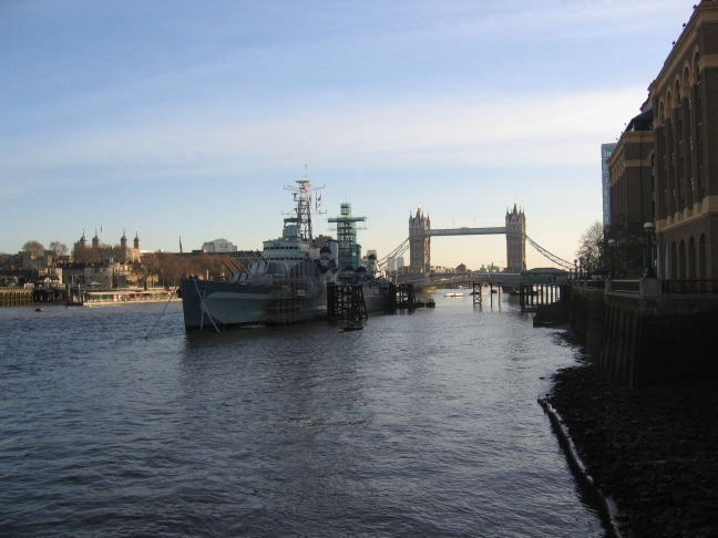 HMS Belfast and the Tower Bridge