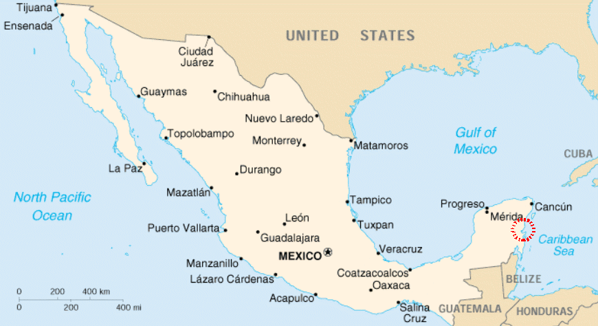 Karte von Mexiko